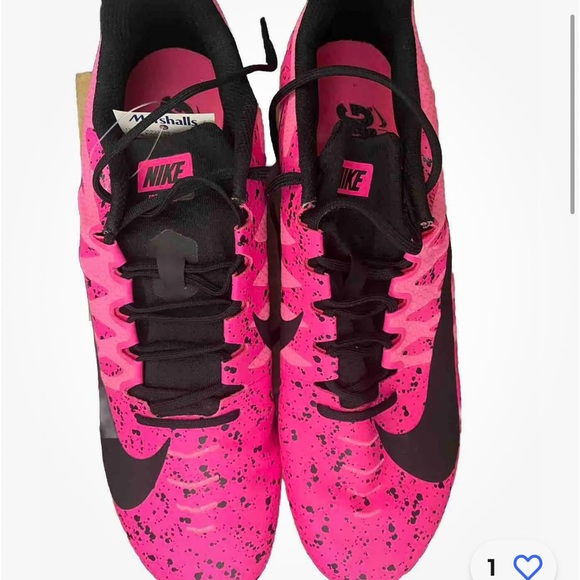 Nike zoom track shoes size 13 pink and black NWOB - Picture 1 of 6